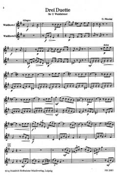 3 Duette von Otto Nicolai für Horn Duett bei alle-noten.de