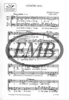 Gömöri dal népi szövegre (Zoltan Kodaly) 