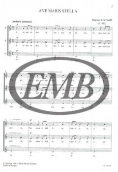 Ave maris stella für Frauenchor (Miklos Kocsar) 