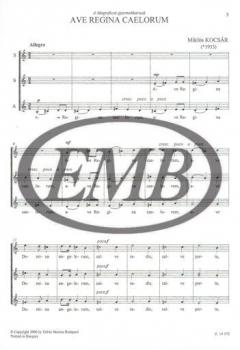 Ave regina caelorum für Frauenchor (Miklos Kocsar) 