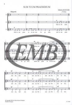 Marienlieder für Frauenchor (Miklos Kocsar) 