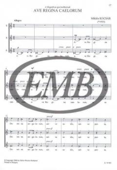 Marienlieder für Frauenchor (Miklos Kocsar) 