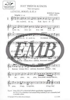 Hat tréfás kánon (Zoltan Kodaly) 