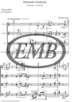 6 Moments Musicaux von György Kurtag für Streichquartett im Alle Noten Shop kaufen