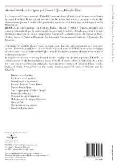 Arie d'opera per tenore von Antonio Vivaldi 