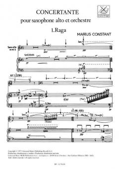 Concertante pour Saxopohone Alte et Orchestre (Franz Constant) 