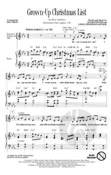 Grown Up Christmas List 