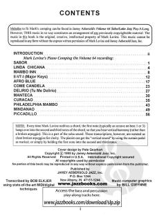 Piano Voicings Vol. 64 - Salsa Latin Jazz von Mark Levine 