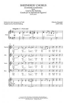 Shepherds' Chorus From Laud To The Nativity Contenti N'andremo (Ottorino Respighi) 