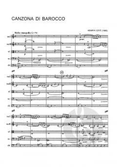 Canzona di barocco von Henryk Czyz 