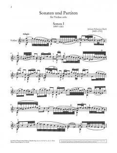 Sonaten und Partiten BWV 1001-1006 von Johann Sebastian Bach für Violine solo im Alle Noten Shop kaufen - UT50255