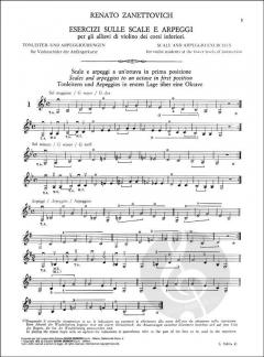 Tonleiter- und Arpeggioübungen 1 (Renato Zanettovich) 