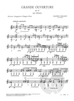 Grande Ouvertüre op. 61 von Mauro Giuliani 