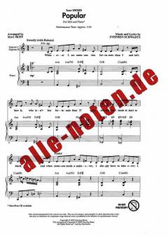 Popular From Wicked von Stephen L. Schwartz (Download) 