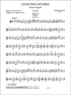 Studi per Chitarra op. 44 und 60 Vol. 3 von Fernando Sor 