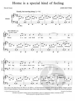 Home Is A Special Kind Of Feeling (John Rutter) 