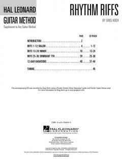 Hal Leonard Guitar Method: Rhythm Riffs von Greg Koch 