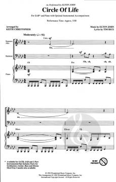Circle Of Life von Elton John (Download) 