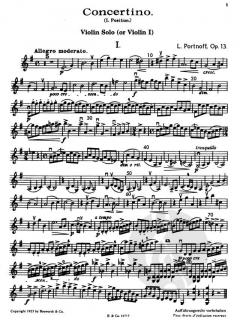 Concertino in e Minor For Violin And Piano von Leo Portnoff im Alle Noten Shop kaufen