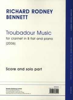 Troubadour Music von Richard Rodney Bennett 
