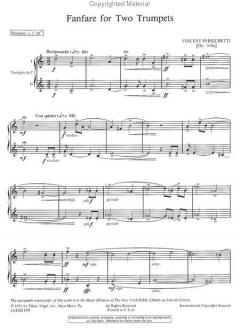 Fanfare for Two Trumpets Op. 164a von Vincent Persichetti im Alle Noten Shop kaufen