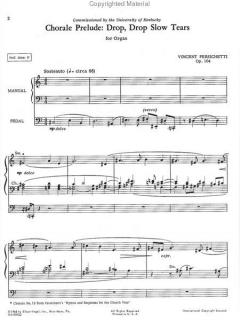 Chorale Prelude: Drop, Drop Slow Tears von Vincent Persichetti 