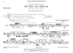 Do Not Go Gentle op. 132 von Vincent Persichetti 