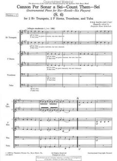 Canzon per Sonar A Sei - Count Them - Sei (P. D. Q. Bach) 