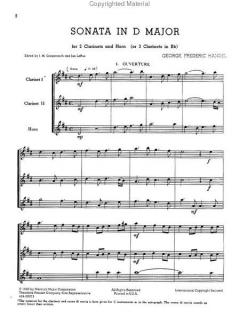 Sonata In D Major von Georg Friedrich Händel für Holzbläser Trio im Alle Noten Shop kaufen