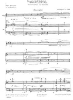 Three Colloquies von William Schuman für Horn und Klavier