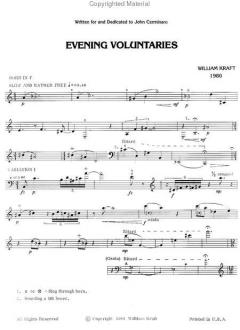 Evening Voluntaries von William Kraft 