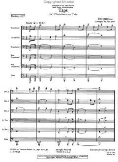Taps For 5 Trombones And Tuba 