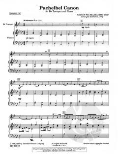 Pachelbel Canon für Trompete und Klavier im Alle Noten Shop kaufen