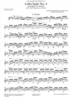 Cello Suite No.3 BWV 1009 von J.S. Bach 