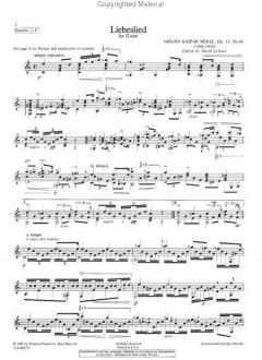 Liebeslied For Guitar Solo Op.13, No. 4b von Johann Kaspar Mertz 