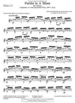 Partita in a-Moll BWV 1013 von J.S. Bach 