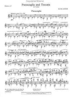 Passacaglia And Toccata von David Leisner 