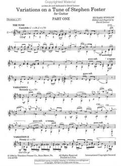 Variations On A Tune Of Stephen Foster 