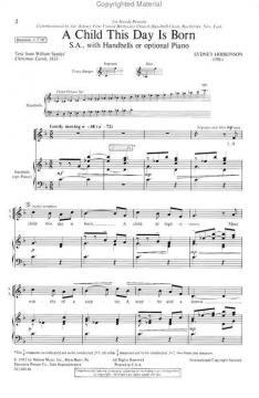 A Child This Day Is Born (Sydney Hodkinson) 