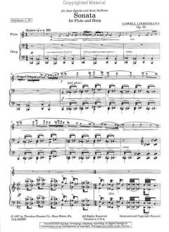 Sonata For Flute And Harp Op.56 (Lowell Liebermann) 