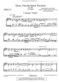 Three Chorale-Based Piecelets S III von P. D. Q. Bach 