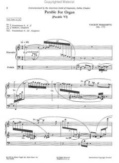 Parable for Organ (Parable VI) Op. 117 von Vincent Persichetti 