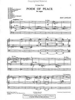 Poem of Peace von Jean Langlais 