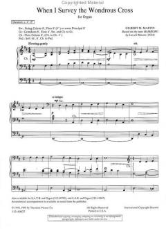 When I Survey the Wondrous Cross for Organ von Gilbert M. Martin 