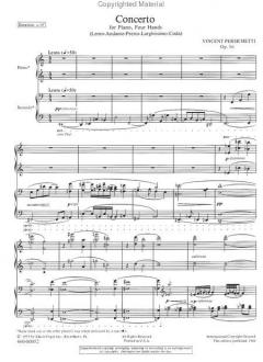 Concerto for Piano, Four Hands Op.56 von Vincent Persichetti 