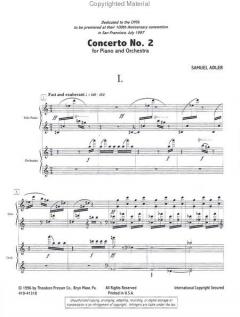Concerto No. 2 von Samuel Adler für 2 Klaviere im Alle Noten Shop kaufen