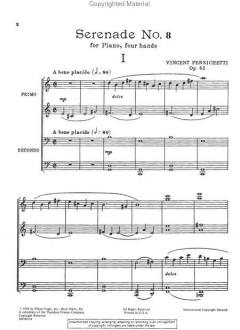 Serenade No. 8 for Piano, Four Hands Op.62 von Vincent Persichetti 