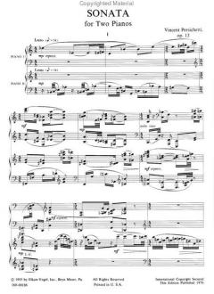 Sonata for Two Pianos Op.13 von Vincent Persichetti für 2 Klaviere im Alle Noten Shop kaufen
