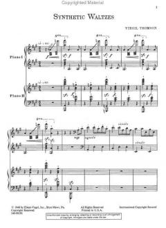 Synthetic Waltzes von Virgil Thomson für 2 Klaviere im Alle Noten Shop kaufen