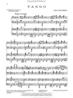 Tango von Igor Strawinsky für 2 Klaviere im Alle Noten Shop kaufen
